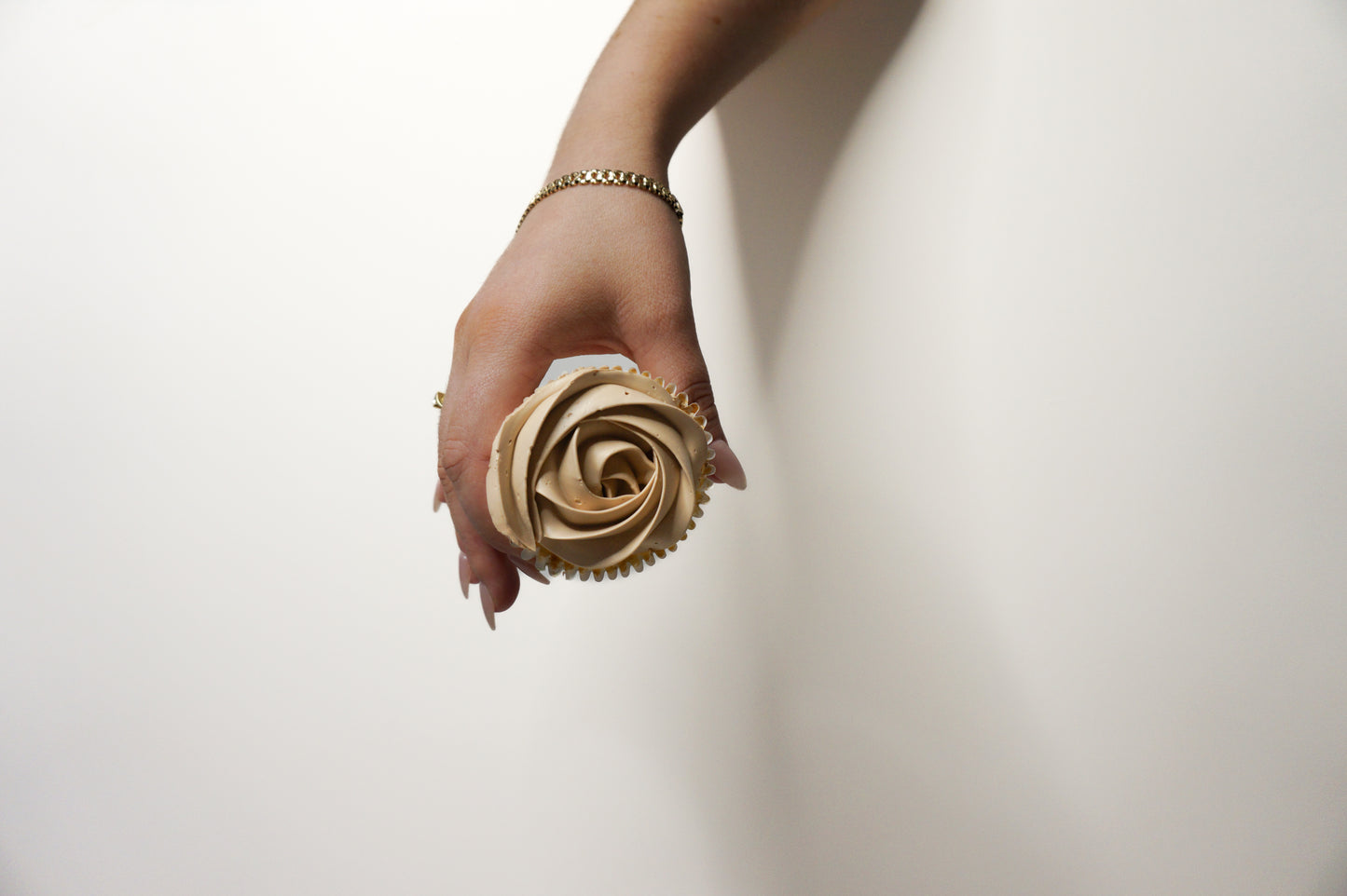 Latte coloured cupcake